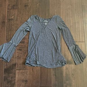 striped bell bottom long sleeve